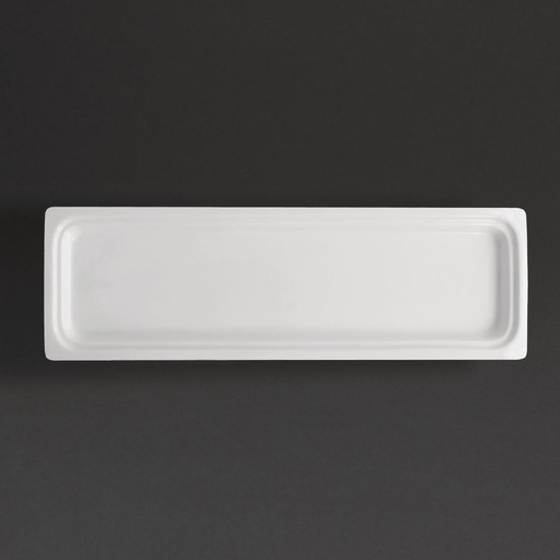 [CD715] Plat blanc GN 2/4 Olympia Whiteware 30mm