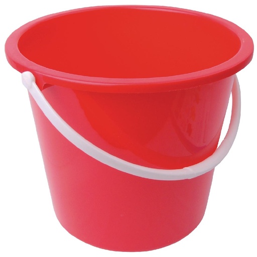 [CD807] Seau rond en plastique Jantex 10L rouge