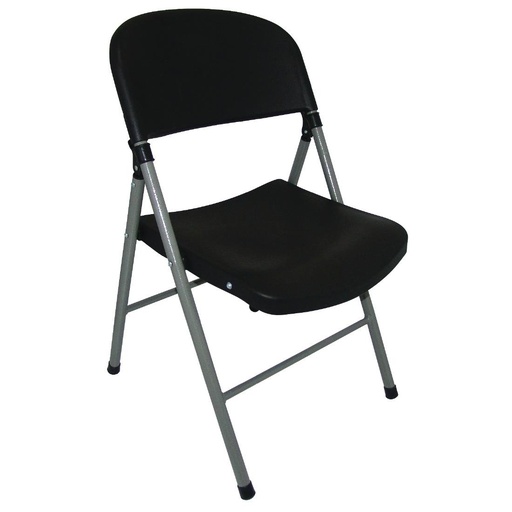 [CE693] Chaises pliantes Bolero noires et grises (Lot de 2)