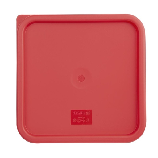 [CF042] Couvercle carré rouge grand Hygiplas