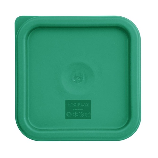 [CF046] Couvercle carré vert petit Hygiplas