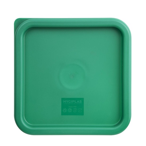 [CF047] Couvercle carré vert moyen Hygiplas