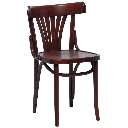 [CF143] Chaises bistro avec dossier en éventail en bois courbé Fameg noyer (lot de 2)