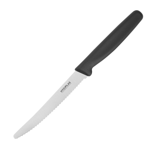 [CF897] Couteau à tomates denté Hygiplas noir 100mm