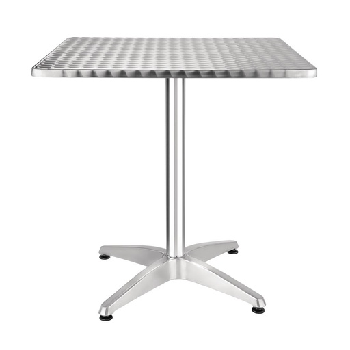 [CG834] Table bistro carrée Bolero acier inoxydable 700mm