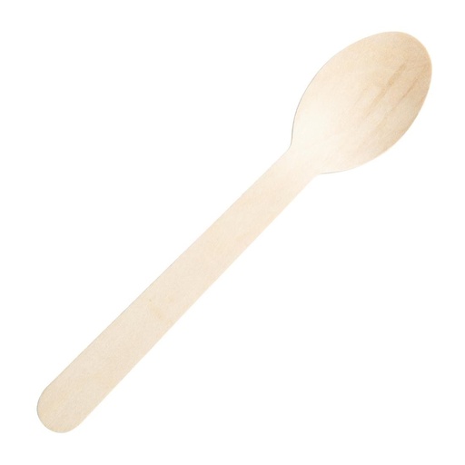 [CH084] Cuillères en bois emballées individuellement Fiesta Compostable (lot de 500)