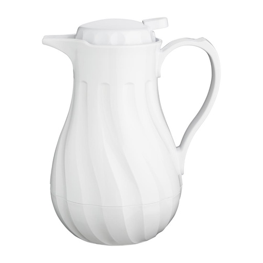 [CH119] Pichet isotherme torsadé Olympia blanc 1,2 L