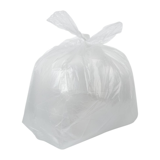 [CH158] Sacs poubelle recyclés transparents Jantex utilisation légère 10kg 80L (lot de 200)