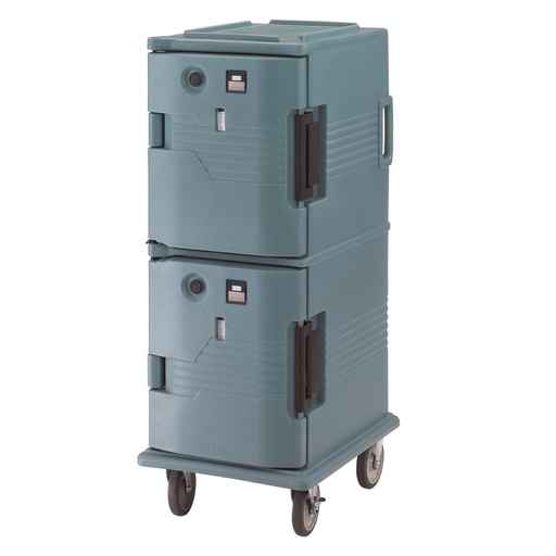 [CJ632] Chariot isotherme avec portes chauffantes Cambro Ultra Camcart UPCH800 bleu ardoise