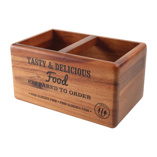 [CL179] Rangement de table en acacia avec ardoise T&G Woodware Food Glorious Food