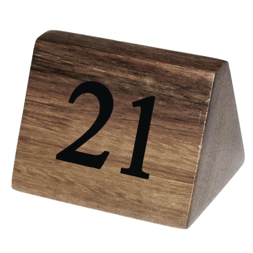 [CL298] Numéros de table en bois Olympia 21 à 30 (Lot de 10)