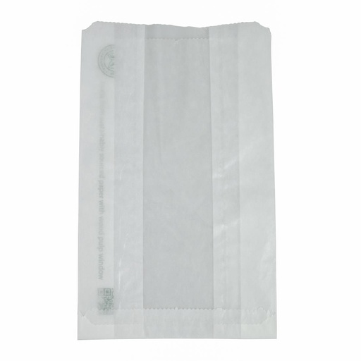 [CL688] Grands sacs snack chaud en papier glassine compostable avec fenêtre NatureFlex Vegware (Lot de 500)