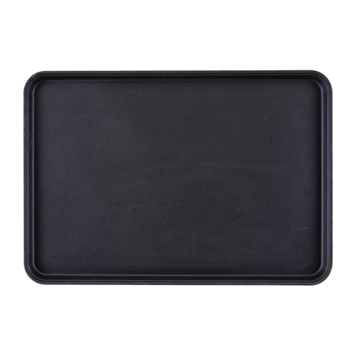 [CL930] Plateau de service rectangulaire fibre de verre antidérapant Camtread Cambro noir 450x650mm (Lot de 6)