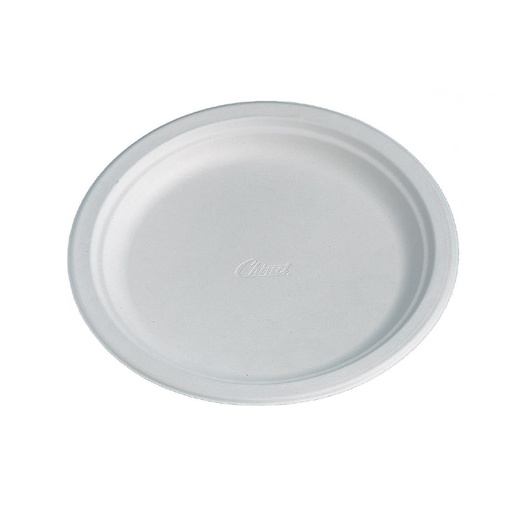 [CM149] Assiettes compostables en fibre moulée Chinet Huhtamaki 240 mm (lot de 100)