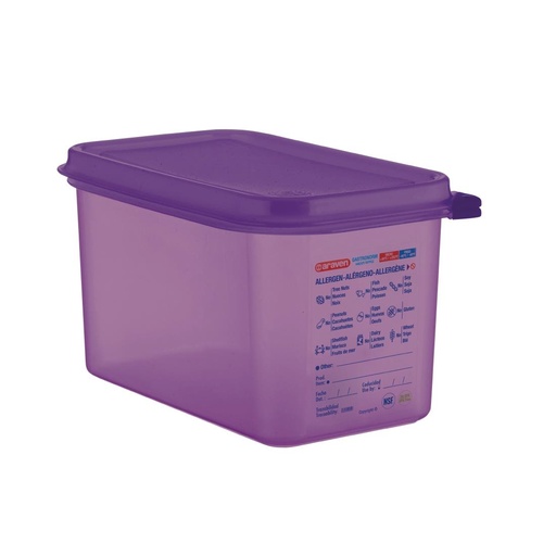 [CM787] Bac hermétique violet antiallergénique GN1/4 Araven 4,3L