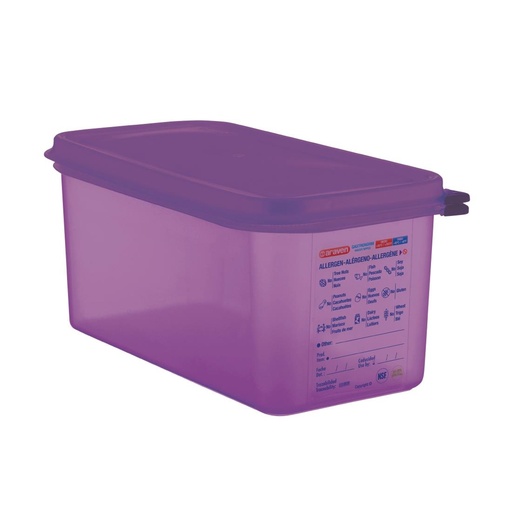 [CM788] Bac hermétique violet antiallergénique GN1/3 Araven 6L