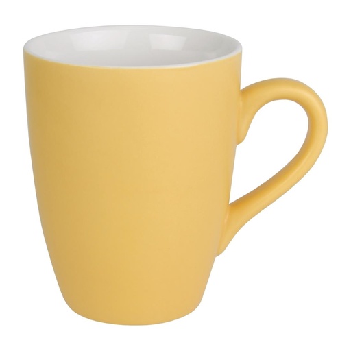 [CS040] Mug pastel mat en porcelaine Olympia jaune 320ml 