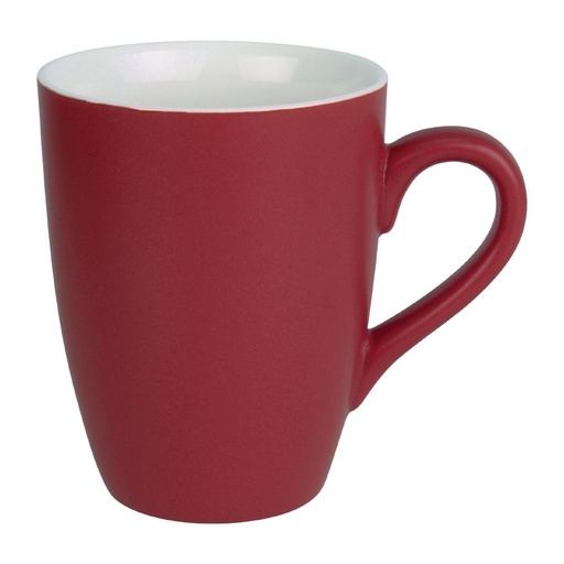 [CS043] Mug pastel mat en porcelaine Olympia rouge 320ml 