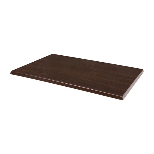 [CW131] Plateau de table rectangulaire pré percé Bolero coloris marron foncé