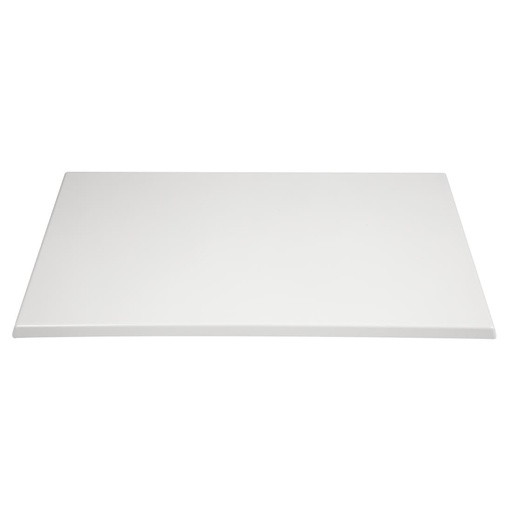 [CW132] Plateau de table rectangulaire pré percé Bolero coloris blanc