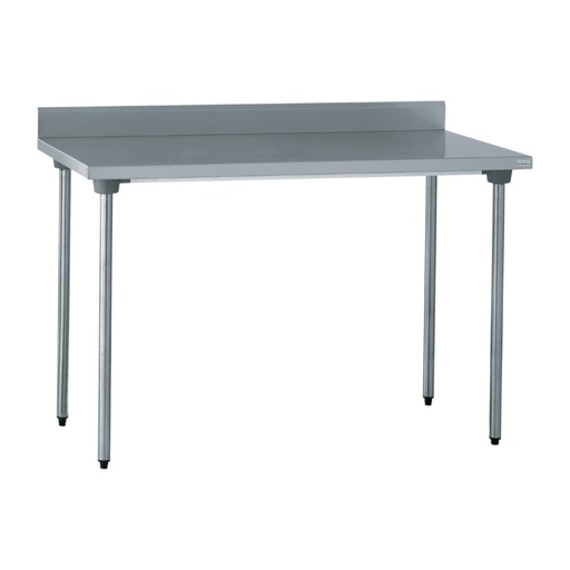 [CX551] Table de préparation inox avec dosseret Tournus 1200mm