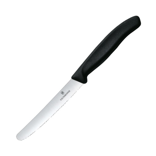 [CX740] Couteau à tomate denté Victorinox 11cm noir