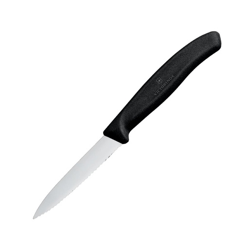 [CX746] Couteau d'office denté pointu Victorinox 8cm noir