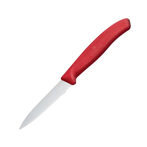 [CX749] Couteau d'office denté pointu Victorinox 8cm rouge