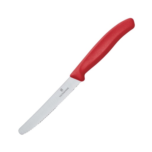 [CX751] Couteau à tomate denté Victorinox 11cm rouge