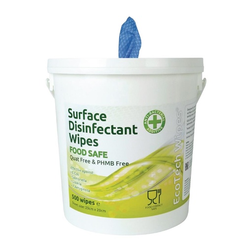 [DA301] Boîte de lingettes désinfectantes de surface sans CAQ EcoTech (lot de 500)