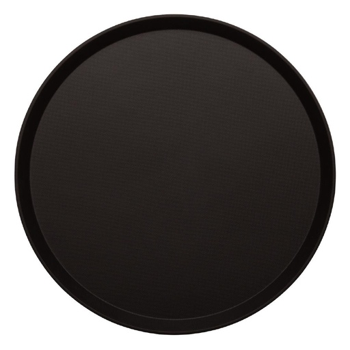 [DB003] Plateau rond fibre de verre antidérapant Treadlite Cambro noir 35,5 cm