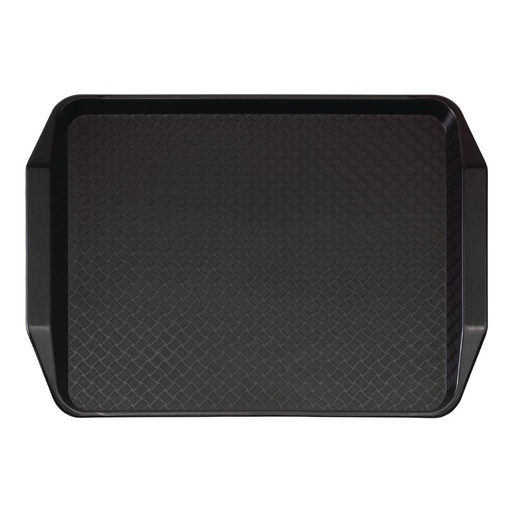 [DE314] Plateau rectangulaire avec poignées en polypropylène Fast Food Cambro noir 43 cm