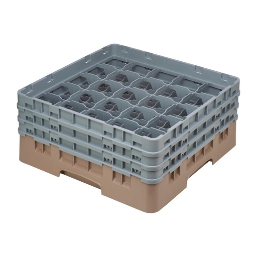 [DE789] Casier à verres 25 compartiments Camrack Cambro beige hauteur max 174mm