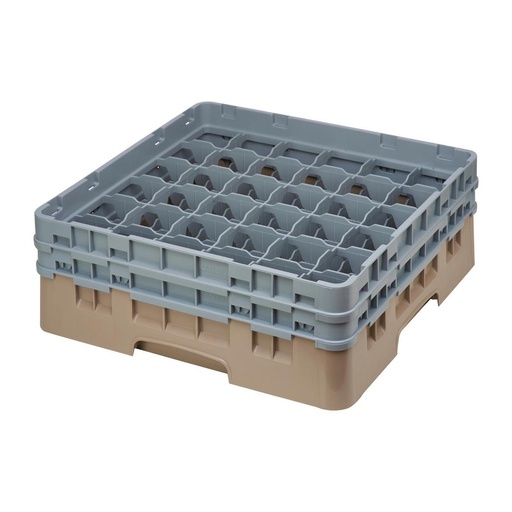 [DE794] Casier à verres 36 compartiments Camrack Cambro beige hauteur max 133mm