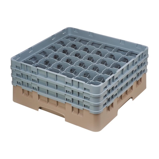 [DE795] Casier à verres 36 compartiments Camrack Cambro beige hauteur max 174mm