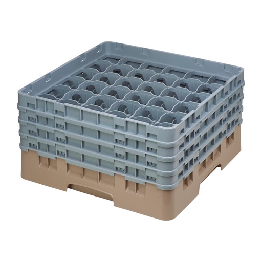 [DE796] Casier à verres 36 compartiments Camrack Cambro beige hauteur max 215mm