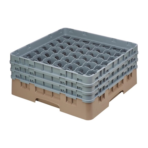 [DE798] Casier à verres 49 compartiments Camrack Cambro beige hauteur max 174mm