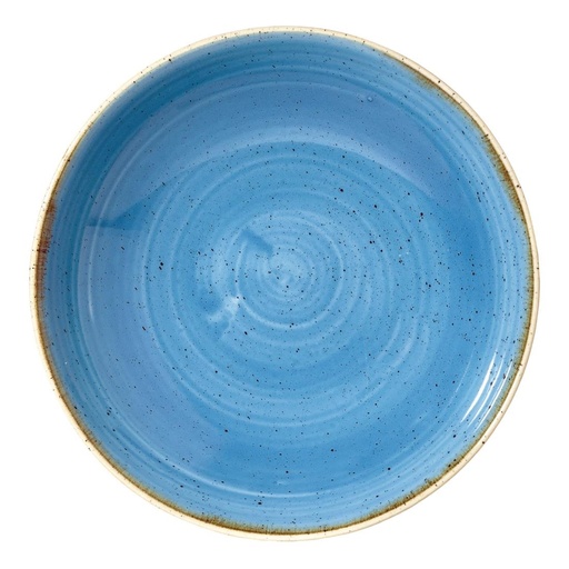 [DF777] Assiettes coupes rondes bleues Churchill Stonecast 184 mm (lot de 12)