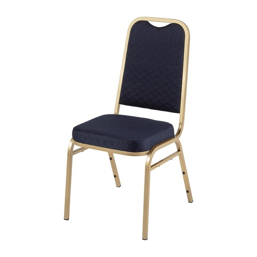 [DL015] Chaises de banquet à dossier carré Bolero bleues (Lot de 4)