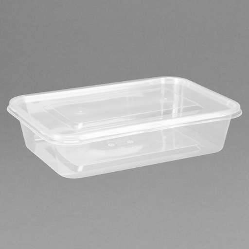 [DM181] Petites boîtes en plastique micro-ondables avec couvercles Fiesta Recyclable 500ml (lot de 250)