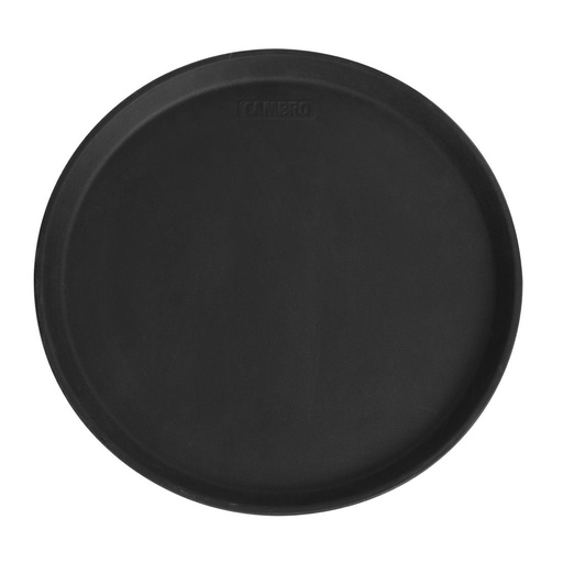 [DM781] Plateau de service rond fibre de verre antidérapant Camtread Cambro noir 35,5 cm