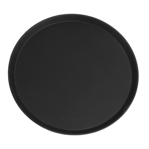 [DM782] Plateau de service rond fibre de verre antidérapant Camtread Cambro noir 40,5 cm