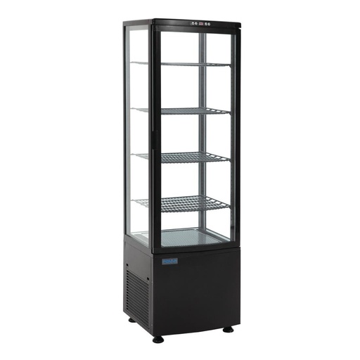 [DP289] Vitrine réfrigérée avec portes incurvées Polar Série C noire 235L