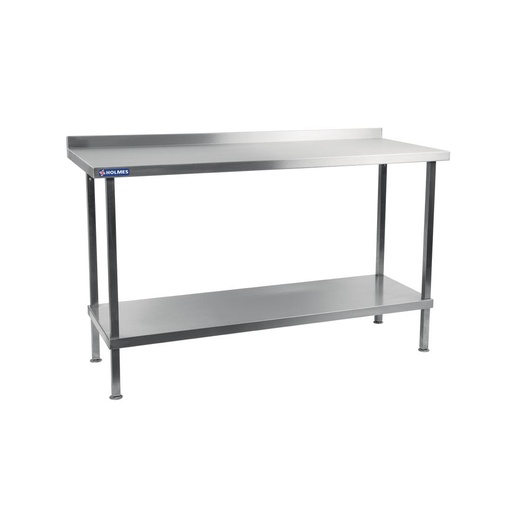 [DR022] Table murale en acier inoxydable Holmes avec dosseret 1200 mm