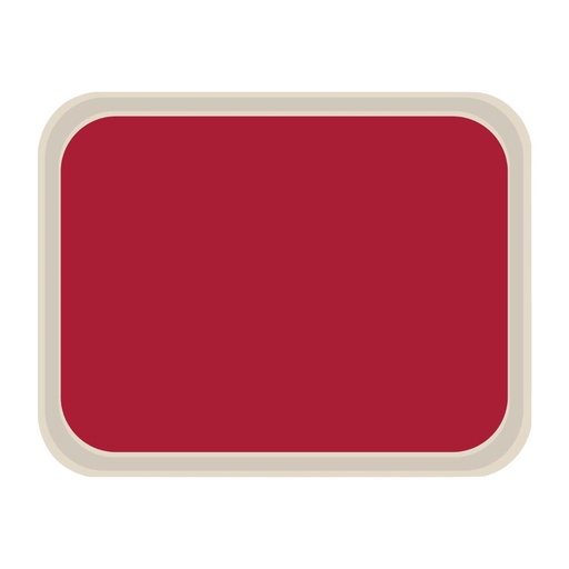 [DS087] Plateau de service en polyester Roltex America 460 x 360mm rouge