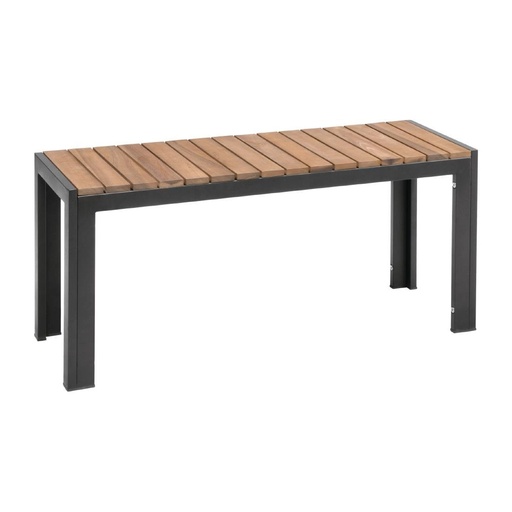 [DS154] Bancs en acier et acacia Bolero 100 cm (lot de 2)