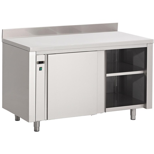 [DS435] Armoire chauffante inox avec dosseret Gastro M 850x1000x700mm