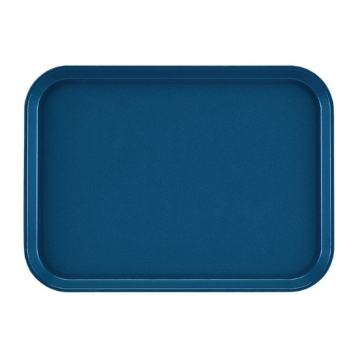 [DS517] Plateau rectangulaire antidérapant en fibre de verre EpicTread Cambro bleu 35 cm