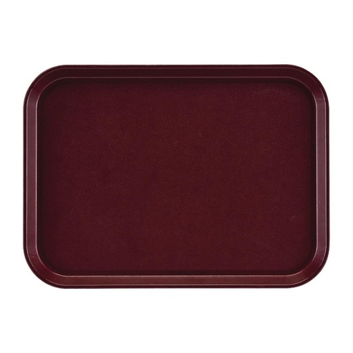 [DS518] Plateau rectangulaire antidérapant en fibre de verre EpicTread Cambro bordeaux 35 cm