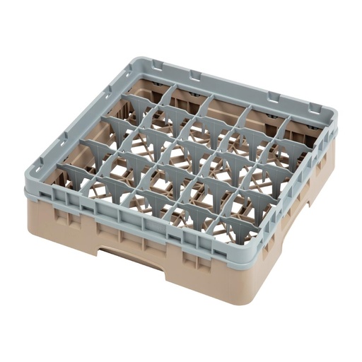 [DW554] Casier à verres 25 compartiments Camrack Cambro beige hauteur max 92mm